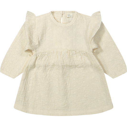 Jurkje Anemone - Wit geborduurd/embroidery - Biologisch katoen - Riffle Amsterdam product