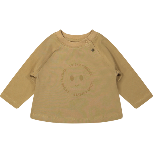 Top lange mouwen - Jersey brown/bruin - Biologisch katoen - Riffle Amsterdam voorkant