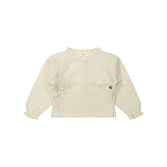 Overslag top Noa - Biologisch katoen - Wit geborduurd/embroidery - Riffle Amsterdam