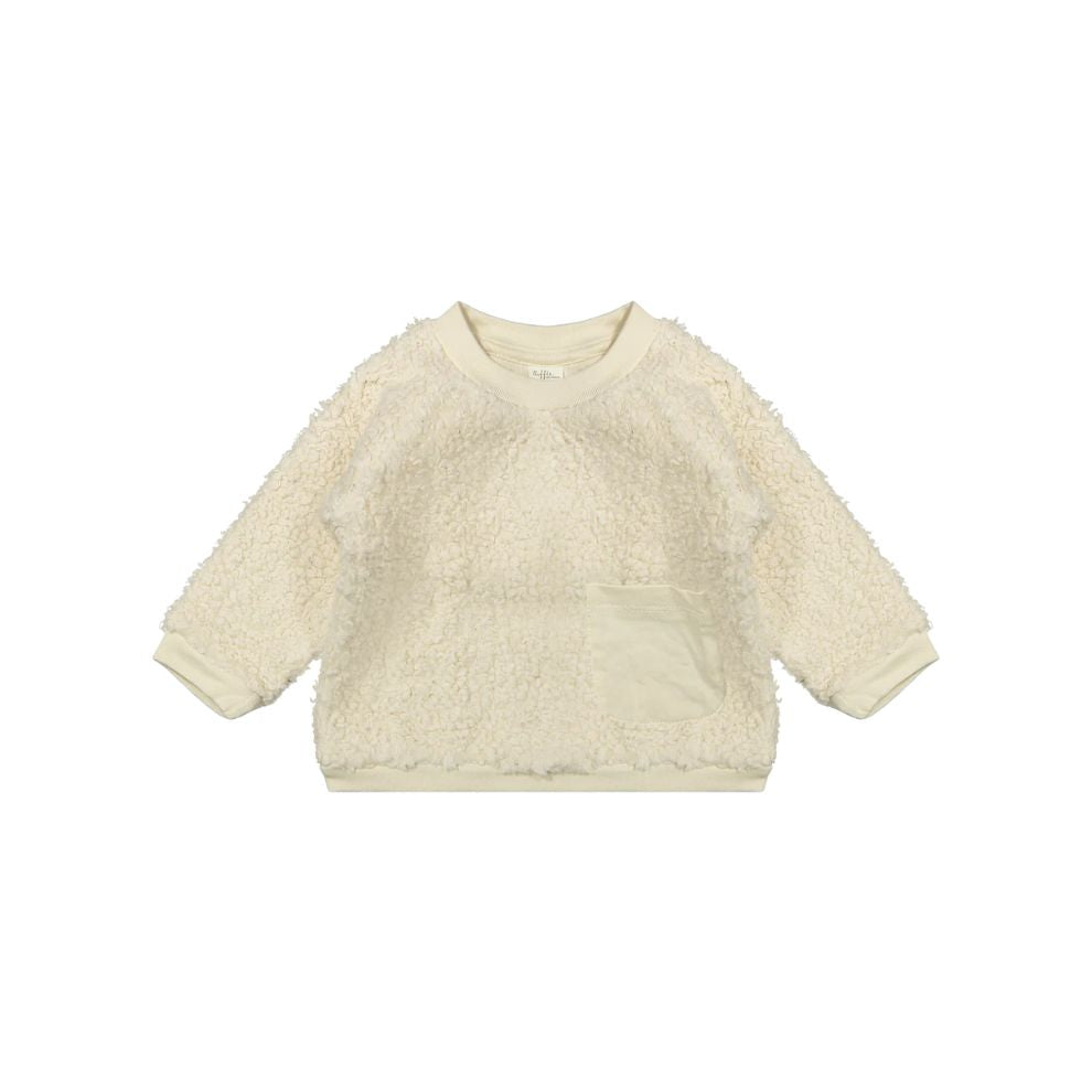 Trui Myra - Biologisch katoen - Tedyy off white - Riffle Amsterdam voor