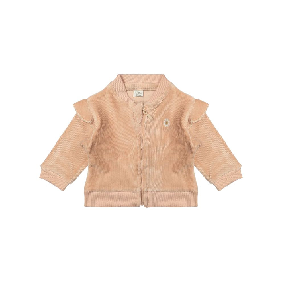 Corduroy vestje Noel - Biologisch katoen - Rib pink/roze - Riffle Amterdam voor