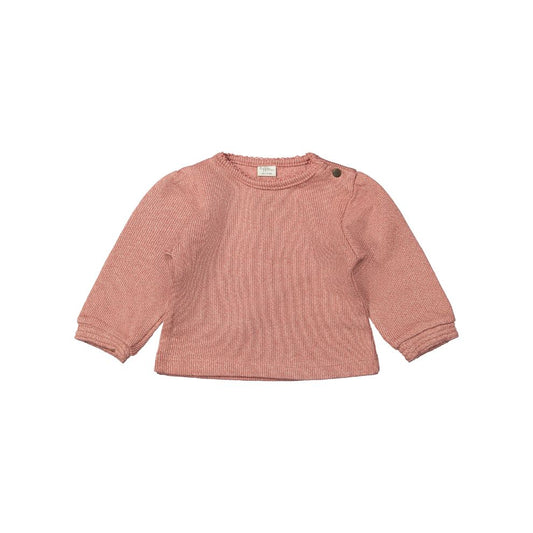 Trui Malin - Biologisch katoen - Knit combo pink/roze - Riffle Amsterdam voor