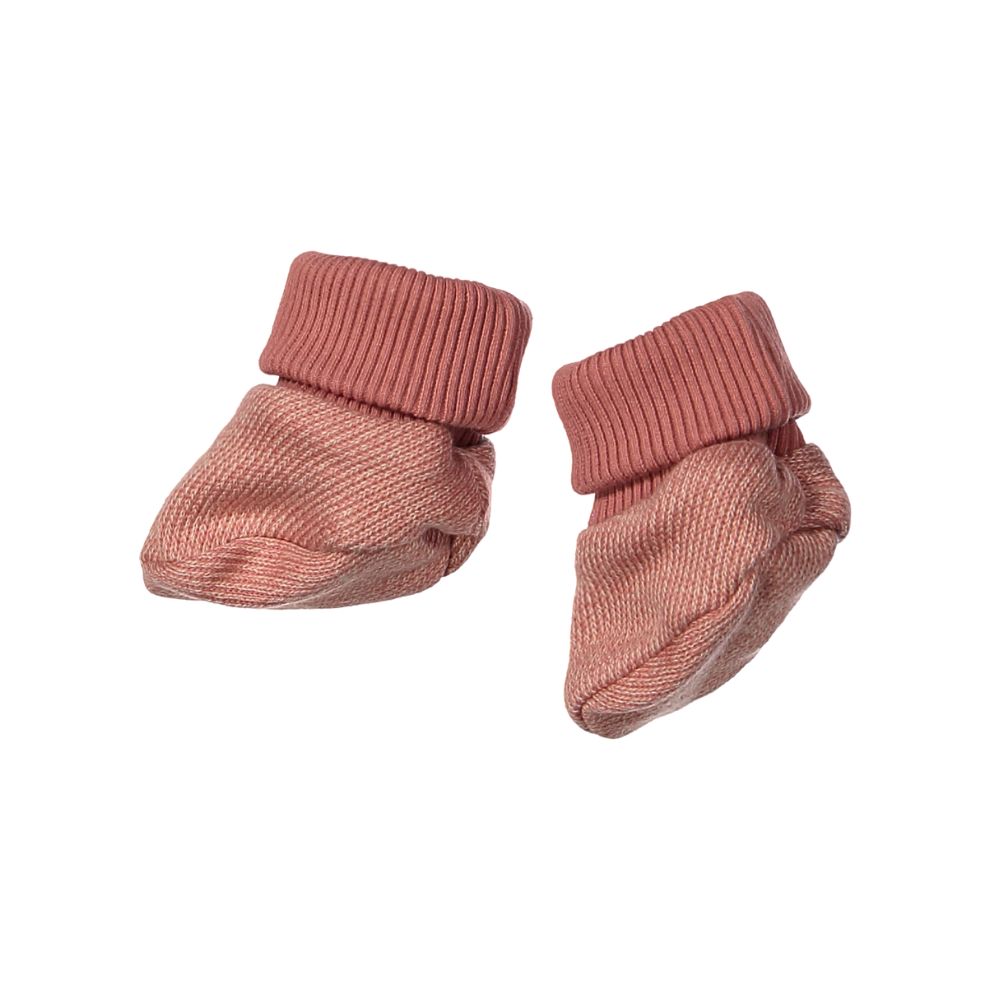 Baby Slofjes Billie - Knitted combo pink/warm roze - Biologisch katoen - Riffle Amsterdam