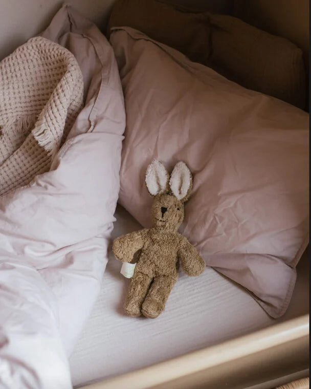 Baby knuffel - Konijn klein - Biologisch katoen/Wol - Beige - Senger Naturwelt