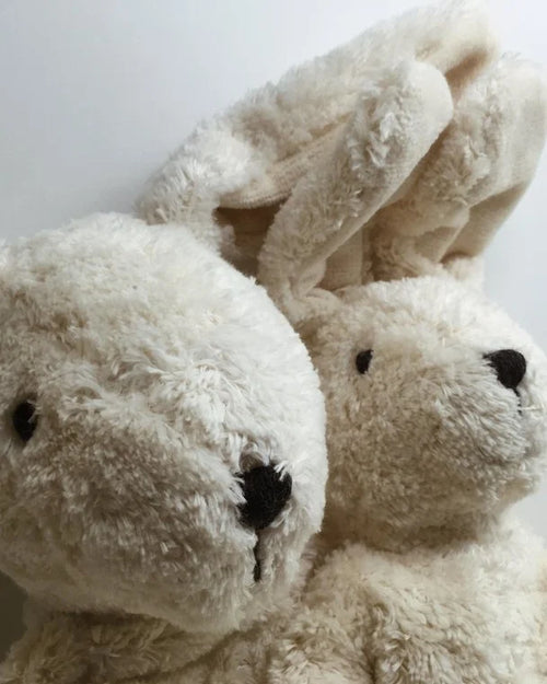 Baby comforter - Rabbit small - Organic cotton/Wool - White - Senger Naturwelt