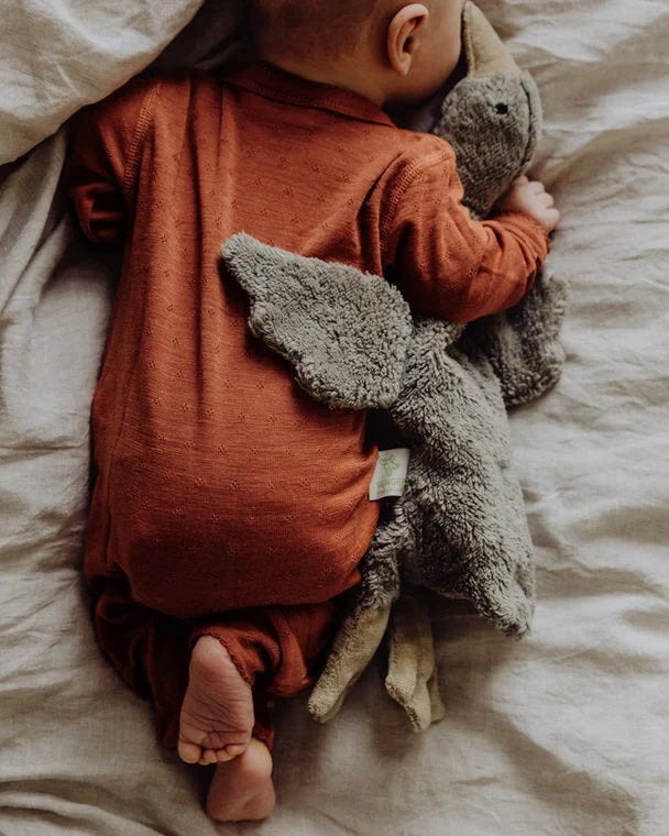 Warmte knuffel - Gans klein - Biologisch katoen - Grijs - Senger Naturwelt baby