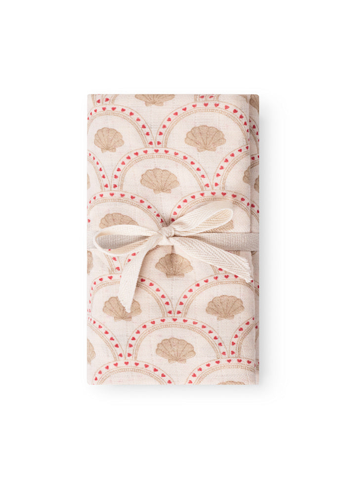 Hydrofiele swaddle Jana - Biologisch katoen - 120 x 120 cm - Block shell/schelpjes - That's mine