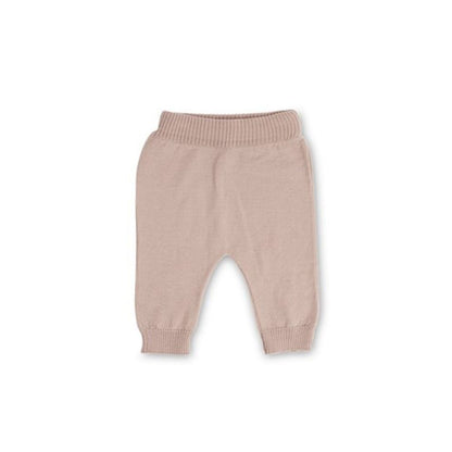 Gebreid broekje - Merino wol - Flat knit - Powder/roze - Smallstuff voor