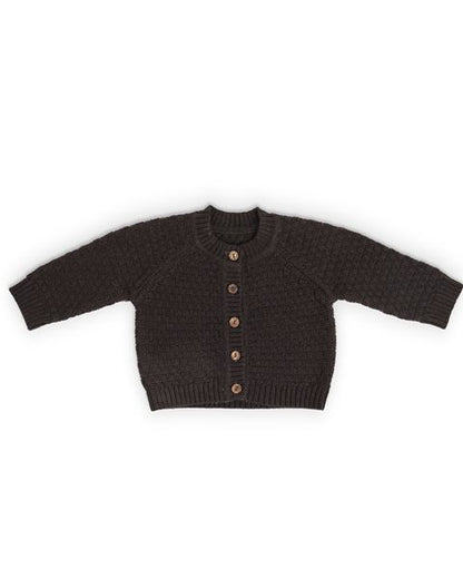 Gebreid vestje - Square knit - Merino wol - Donkerbruin - Smallstuff voor