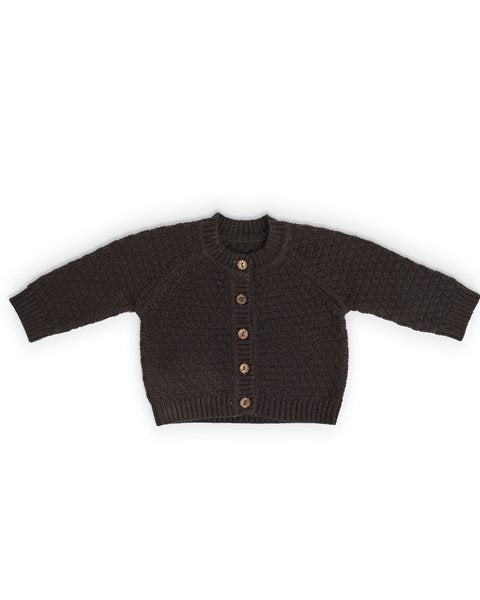 Gebreid vestje - Square knit - Merino wol - Donkerbruin - Smallstuff voor