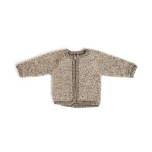 Bouclé vest - Merino wol - Nature melange/beige - Smallstuff product
