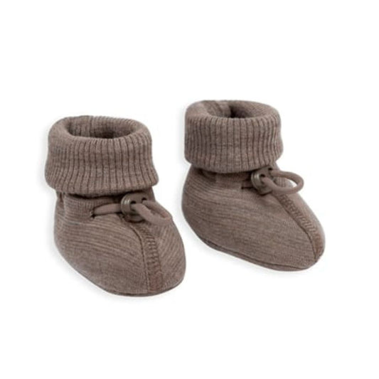 Slofjes - Merino wol - Nature melange/bruin - Smallstuff voor