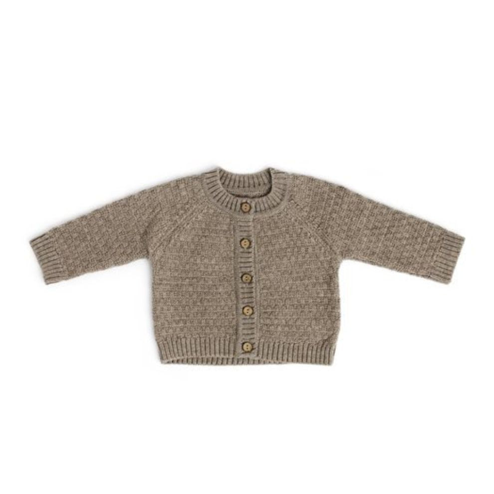 Gebreid vestje - Square knit - Merino wol - Bruin - Smallstuff voor