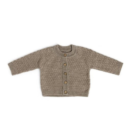 Gebreid vestje - Square knit - Merino wol - Bruin - Smallstuff voor