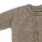 Gebreid vestje - Square knit - Merino wol - Bruin - Smallstuff close