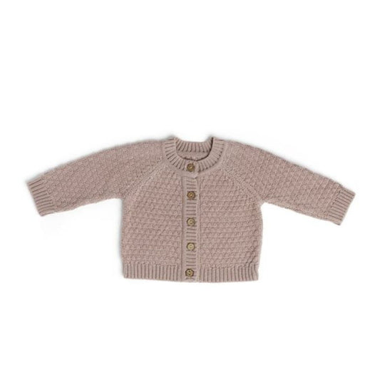 Gebreid vestje - Square knit - Merino wol - Soft powder/roze - Smallstuff voor