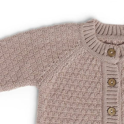 Gebreid vestje - Square knit - Merino wol - Soft powder/roze - Smallstuff close