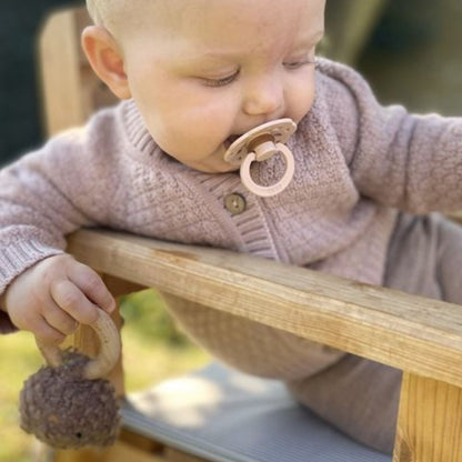 Gebreid vestje - Square knit - Merino wol - Soft powder/roze - Smallstuff kind