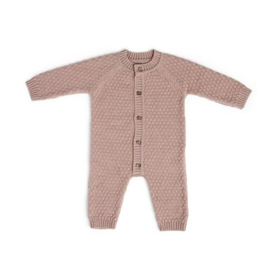 Gebreid boxpakje - Merino wol - Powder/roze - Smallstuff voor