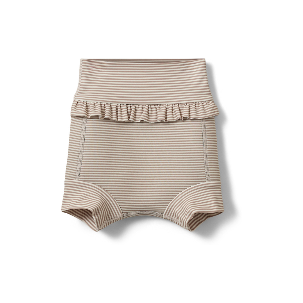 Zwembroekje Beth - Warm stone stripe/Beige - Polyester - Sofie Schnoor voor