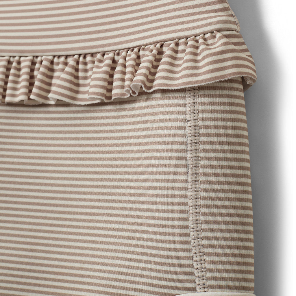 Zwembroekje Beth - Warm stone stripe/Beige - Polyester - Sofie Schnoor close up
