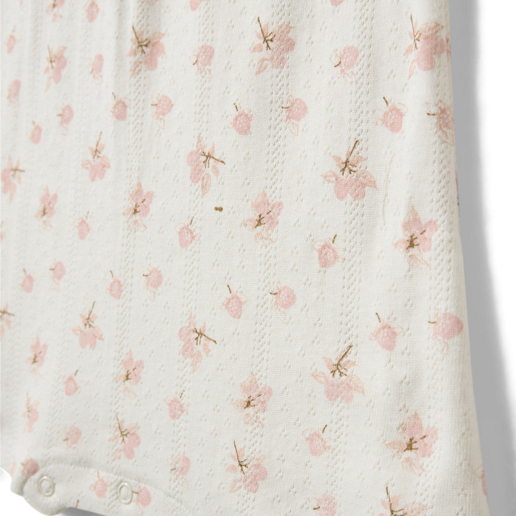 Jumpsuit Tine - Katoen - Bloemtjes/roze - Sofie Schnoor close up