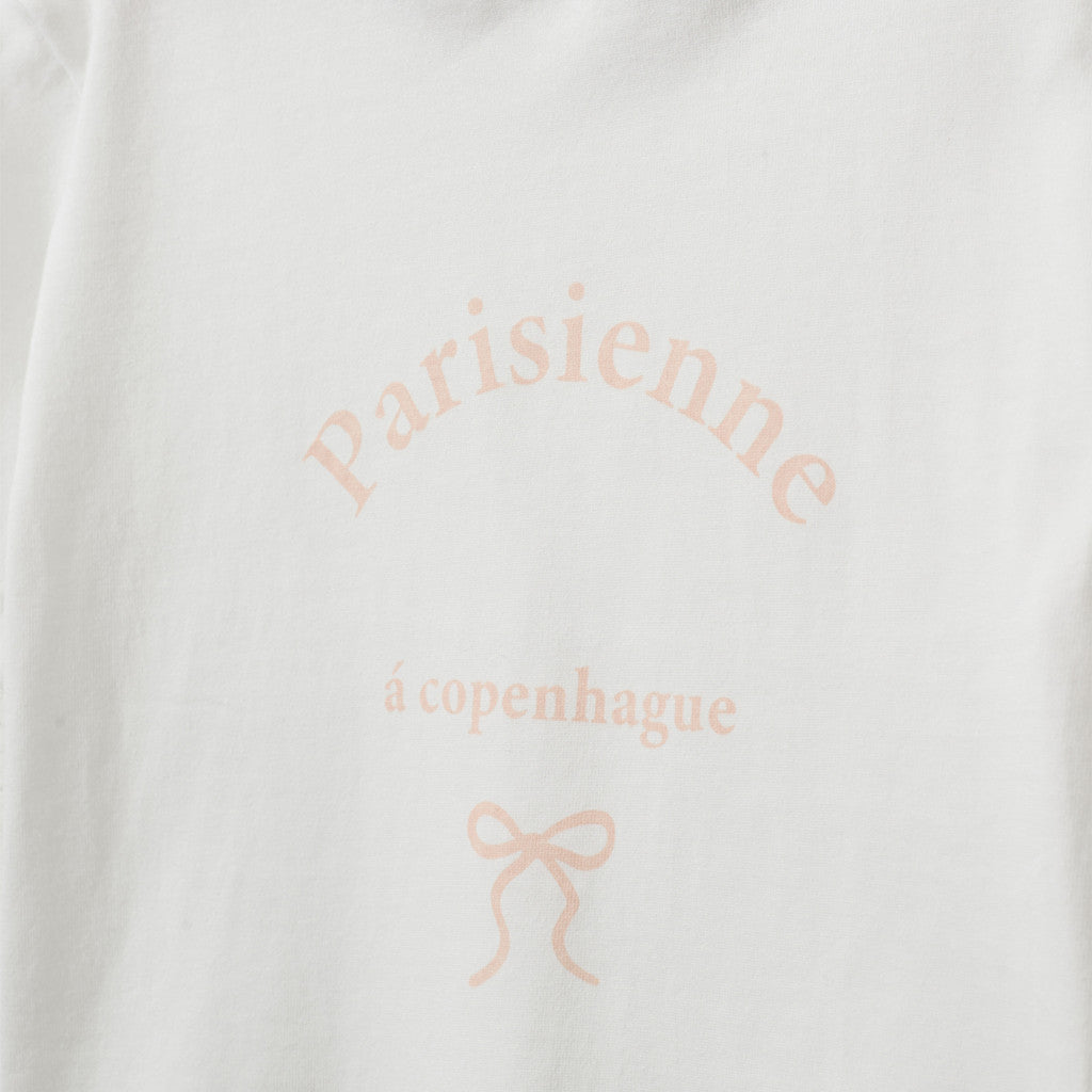 T-shirt met opdruk - Katoen - Off White/Wit - Sofie Schnoor close up