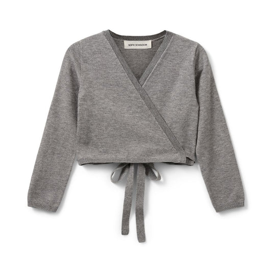 Overslag vest Gracy - Grijs - Sofie Schnoor voorkant