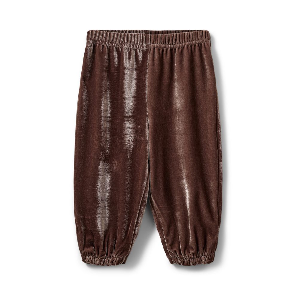 Suede broek Carlina - Polyester - Soft brown/bruin - Sofie Schnoor voorkant