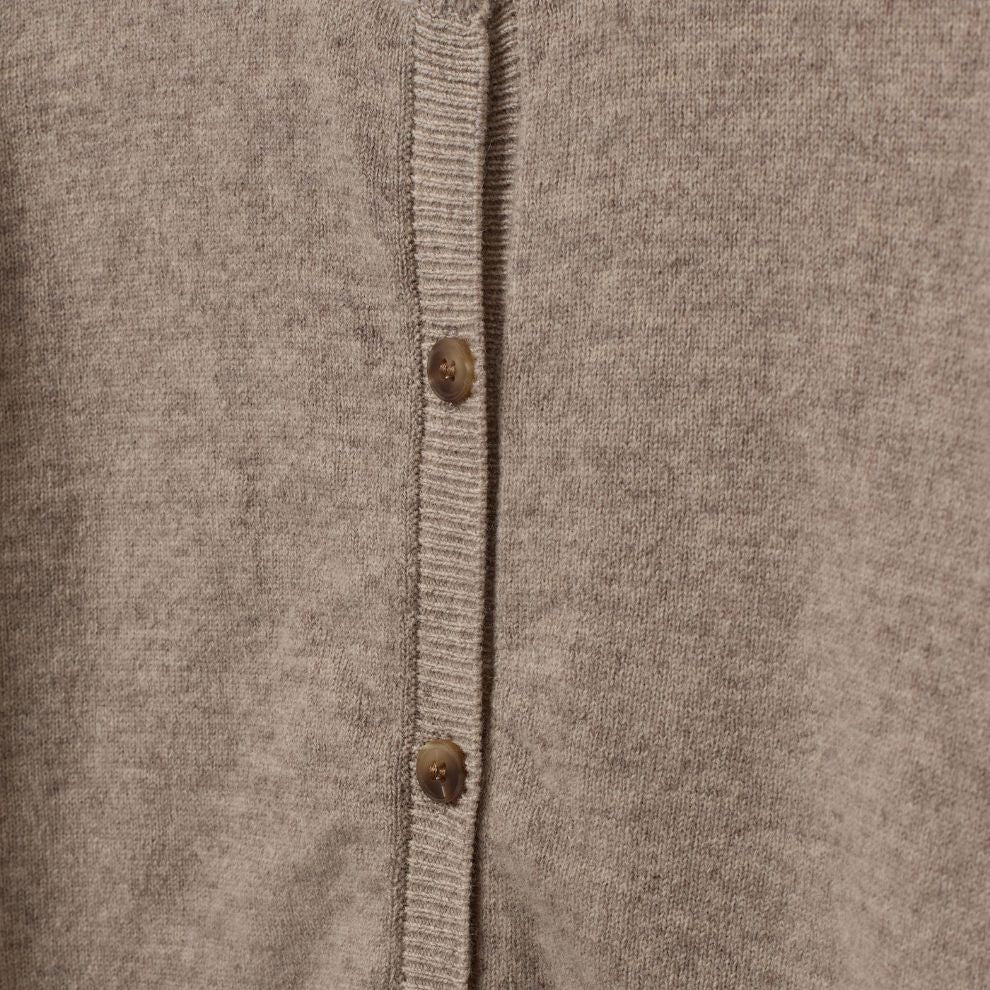 Vest Cisse - Wol - Brown melange/bruin - Sofie Schnoor close up