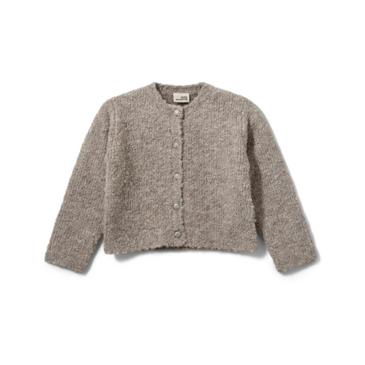 Bouclé vestje Kyra - Wolmix - Deer melange/beige - Sofie Schnoor voor