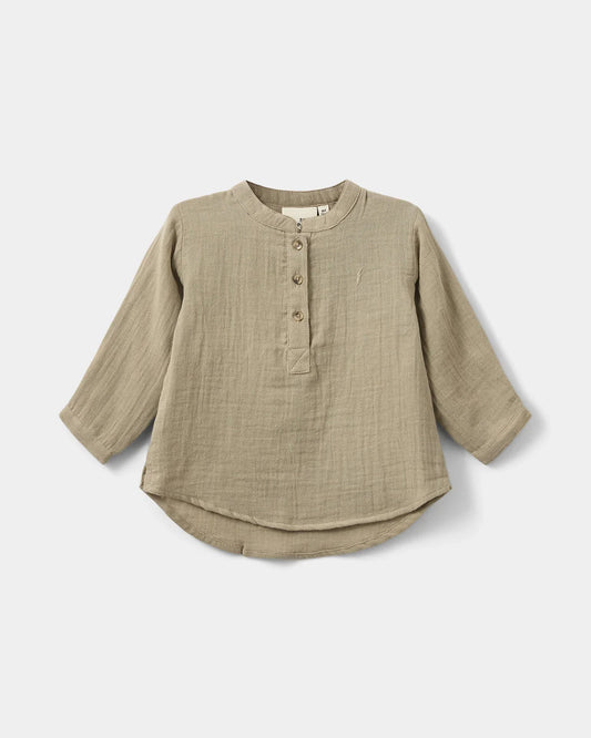 Sofie Schnoor - PRESTONSB SHIRT - Light dusty green - Overhemd top - productfoto