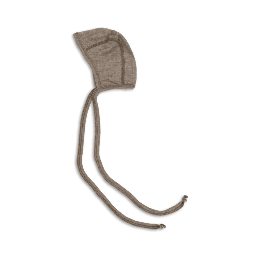 Strikmutsje extra lang - Wol/Zijde - Walnut/walnoot - Engel Natur