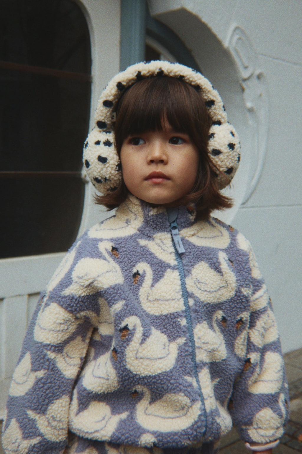 Teddy fleece jas Jody - Swan - Gerecycled polyester - Konges Sløjd - productfoto
