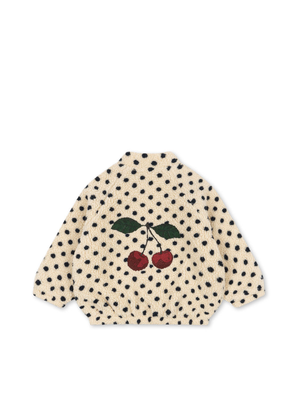 Teddy jas - Jody Embroidery Teddy Jacket GRS - Polka dot/Cherry - Konges Sløjd - productfoto