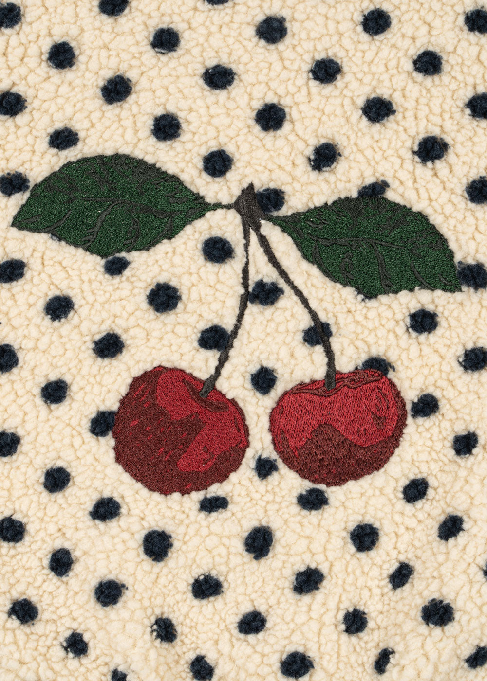 Teddy jas - Jody Embroidery Teddy Jacket GRS - Polka dot/Cherry - Konges Sløjd - productfoto - afbeelding 4