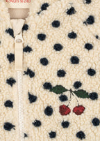 Teddy jas - Jody Embroidery Teddy Jacket GRS - Polka dot/Cherry - Konges Sløjd - productfoto - afbeelding 5