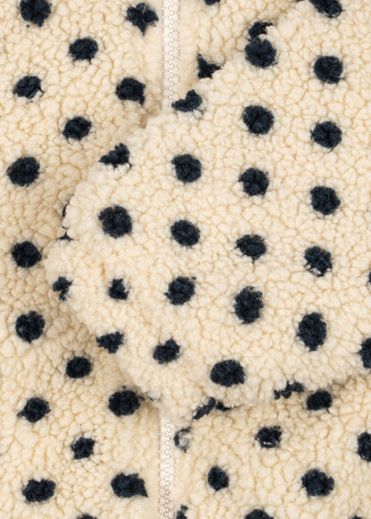 Teddy-Jacke - Jody Embroidery Teddy Jacket GRS - Polka dot/Cherry - Konges Sløjd