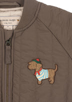 Thermo bomberjas Juno - Terry met geborduurde hond - Walnut - Konges Sløjd - productfoto - afbeelding 5