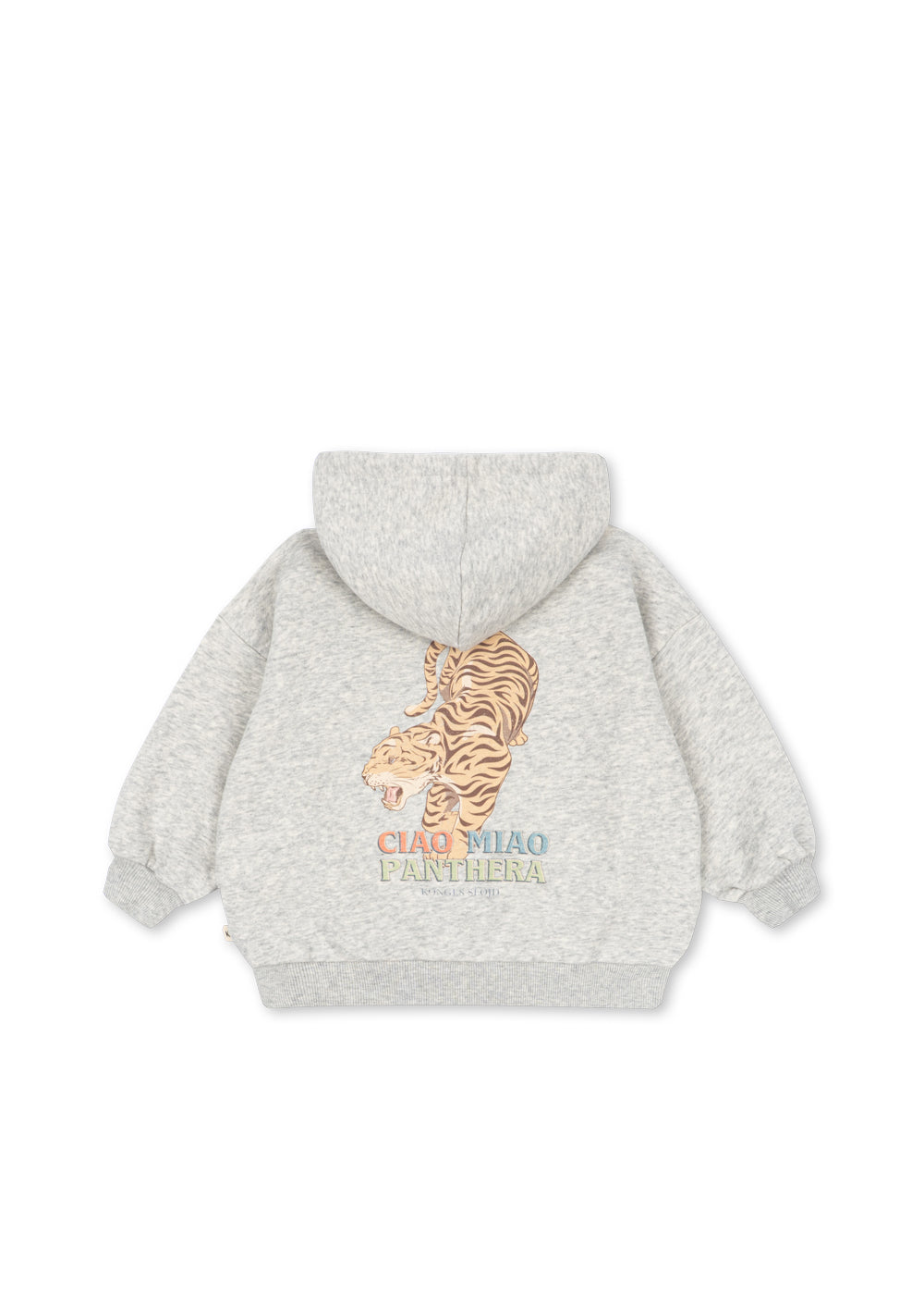 Sweatervest Lou met tijgerprint - Grey Melange - Konges Sløjd - voorkant - afbeelding 2