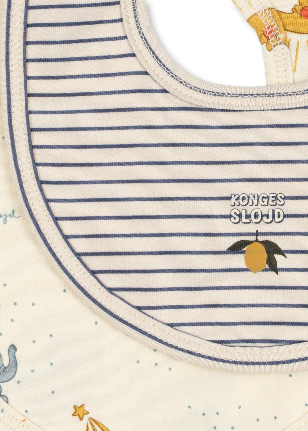 Slabbetjes 2-pack Basic Bibs - Stripe Como & Cucciolo - Konges Sløjd - productfoto - afbeelding 3