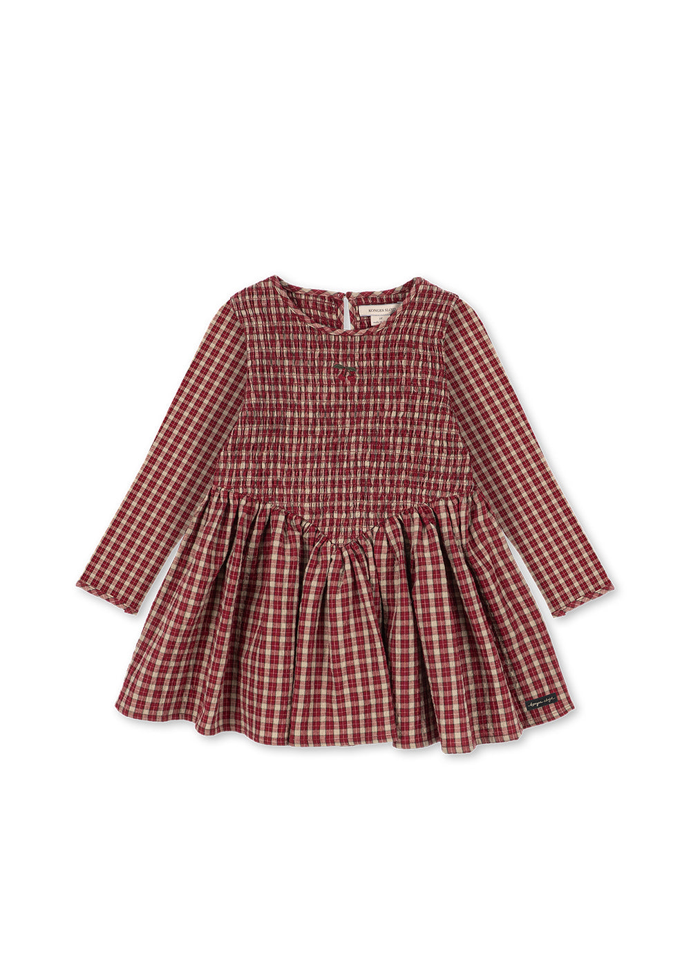 Robe Elin Smock – Brick Check – Coton Bio – Konges Sløjd