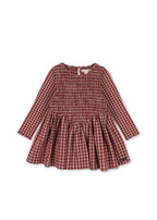 Robe Elin Smock – Brick Check – Coton Bio – Konges Sløjd