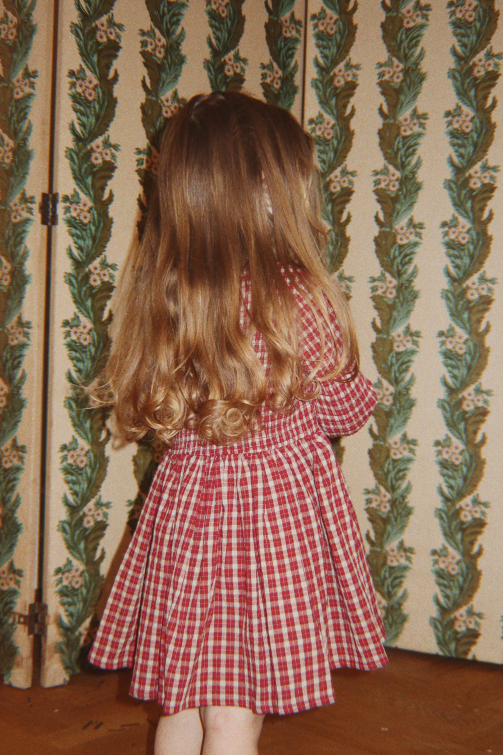 Robe Elin Smock – Brick Check – Coton Bio – Konges Sløjd