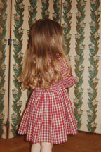 Robe Elin Smock – Brick Check – Coton Bio – Konges Sløjd