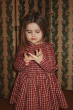 Robe Elin Smock – Brick Check – Coton Bio – Konges Sløjd