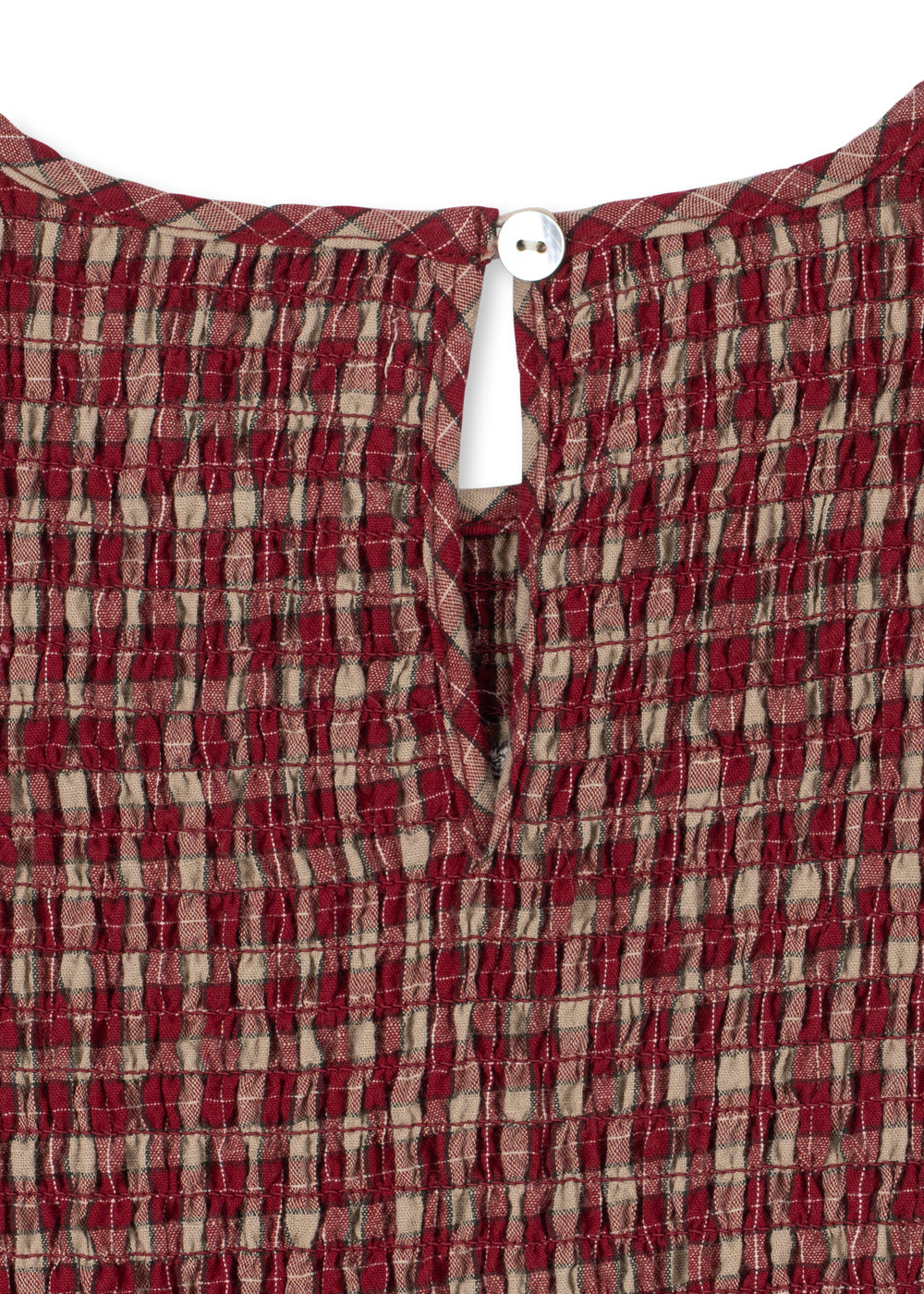 Robe Elin Smock – Brick Check – Coton Bio – Konges Sløjd