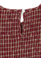 Robe Elin Smock – Brick Check – Coton Bio – Konges Sløjd