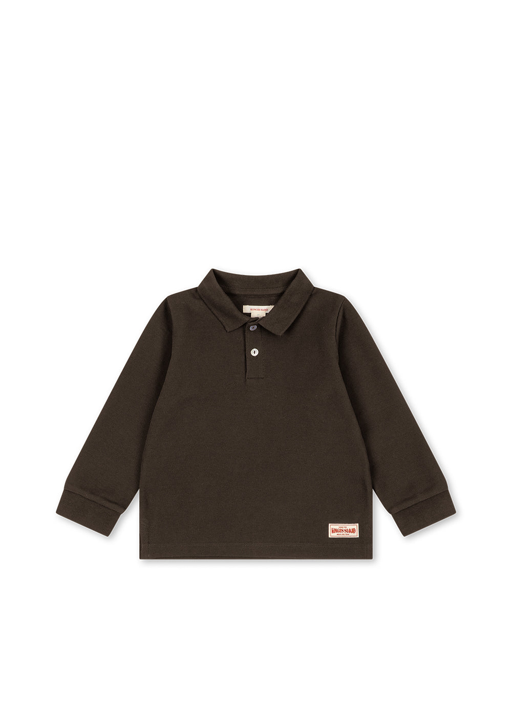 Polo manches longues Florian – Noir Ardoise – Coton biologique – Konges Sløjd