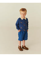 Dunne sweater Eagles - Biologisch katoen - Kobalt blauw - Copenhagen Colors - productfoto - afbeelding 3